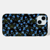 Blaue Cosmos-Blumen Case-Mate iPhone Hülle (Rückseite (Horizontal))