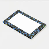 Blaue Cosmos-Blumen Post-it Klebezettel (angewinkelt)