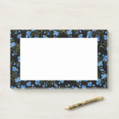 Blaue Cosmos-Blumen Post-it Klebezettel (Auf Schreibtisch)