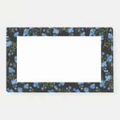 Blaue Cosmos-Blumen Post-it Klebezettel (Vorderseite)