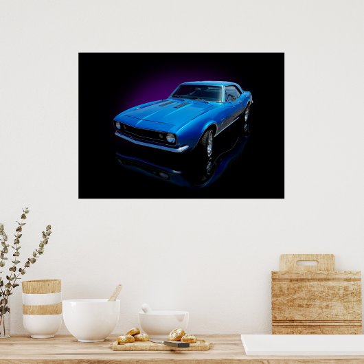 Blaue Coupe 1967 Poster (Küche)