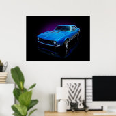 Blaue Coupe 1967 Poster (Heimbüro)