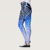 Blaue Creepy Spooky Spider Web Leggings (Links)