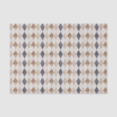 Blaue Creme Argyle Vatertag Seidenpapier (Vorderseite)