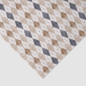 Blaue Creme Argyle Vatertag Seidenpapier (Ausschnitt)