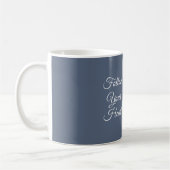 Blaue Creme Blumen Glas Kaffeetasse (Links)