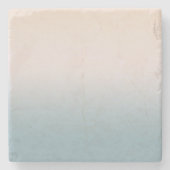 Blaue Creme Blush-Gefärbte Krawatte Steinuntersetzer (Vorderseite)