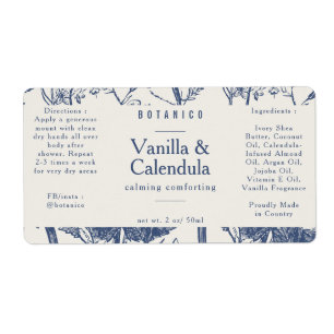 Blaue Creme Botanische Bestandteile Naturverpackun