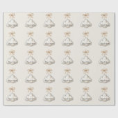 Blaue Creme Cloud Nine Babyparty Geschenkpapier (Flach)