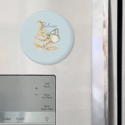 Blaue Creme Glaub Schmetterling Magnet (In Situ (Kühlschrank))