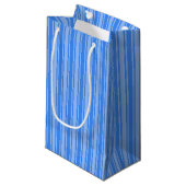 Blaue Creme Kleine Geschenktüte (Vorderseite Schrägansicht)