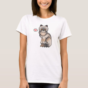 Blaue Creme mit kupferfarbenen Augen Perserkatze L T-Shirt