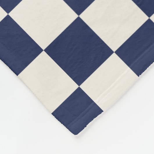 Blaue Creme-Prüfmuster Fleecedecke (Ecke)