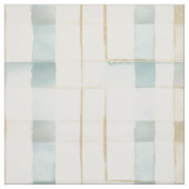 Blaue Creme Quadrate Stoff (Muster)