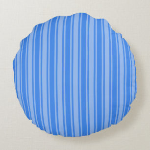 Blaue Creme Rundes Kissen