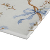 Blaue Creme-Schleifen Schneidebrett (Ecke)
