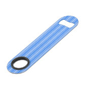 Blaue Creme Speed Flaschenöffner (Vorderseite Schrägansicht)