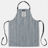 Blaue Creme Streifen Marmalade Label Schürze (Vorderseite)