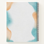 Blaue Creme Wasserfarbe Abstrakter Hintergrund Blü Notizblock (Rückseite)