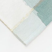 Blaue Creme Weiße Karos Fleecedecke (Ecke)