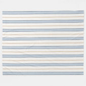 Blaue Creme Weiße Streifen   Fleecedecke (Vorderseite (Horizontal))