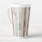 Blaue Cremebraune Streifen   Milchtasse (Linke Ecke)