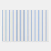 Blaue & cremefarbene Streifen Geschenkpapier Set (Vorderseite)