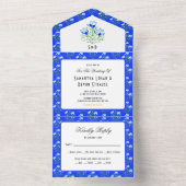 Blaue Crocuse-Blume - Einladung zur Hochzeit (Innen Boden)