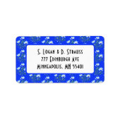 Blaue Crocuse-Blume - Einladung zur Hochzeit Adressaufkleber (Vorne)