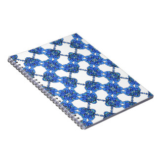 Blaue Crossweaver-Blume Notizblock