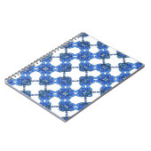 Blaue Crossweaver-Blume Notizblock (Linke Seite)