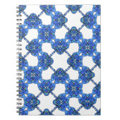 Blaue Crossweaver-Blume Notizblock (Vorderseite)