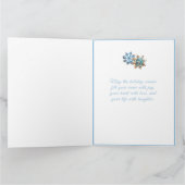 Blaue Crystal- und Goldschneeflocken Karte (Innenseite)