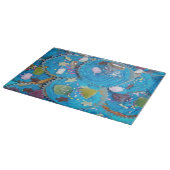 Blaue Cupcakes-Schneidplatte Schneidebrett (Ecke)