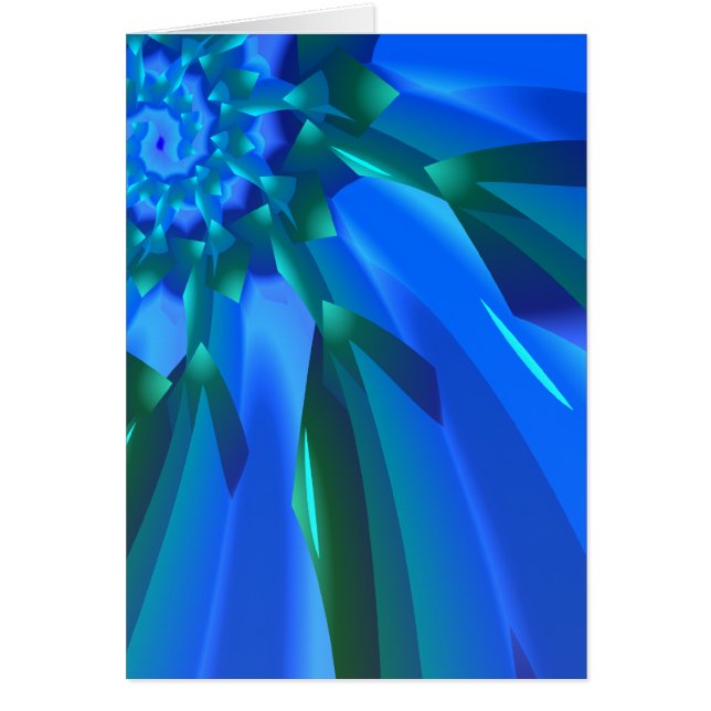 Blaue/cyan-blaue Blume (Vorne)