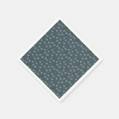 Blaue cyan-bohemian Löwenzahn-Muster Serviette (Ecke)