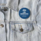 Blaue Cyber-Technologie-Computerfirma Custom Button (Beispiel)