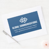 Blaue Cyber-Technologie-Computerfirma Custom Rechteckiger Aufkleber (Umschlag)