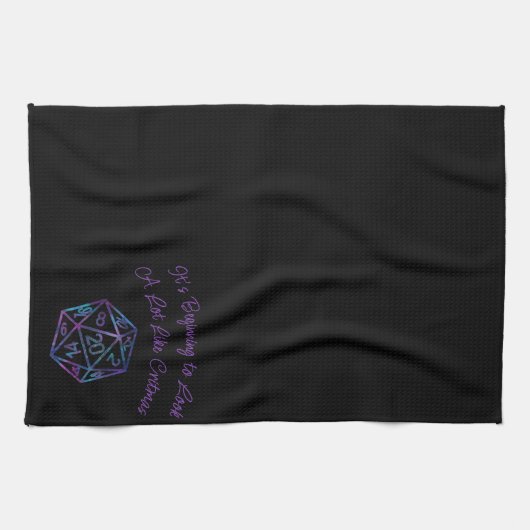 Blaue D20-Kriterien | RPG Fantasy Tabletop Gamer D Geschirrtuch (Horizontal)