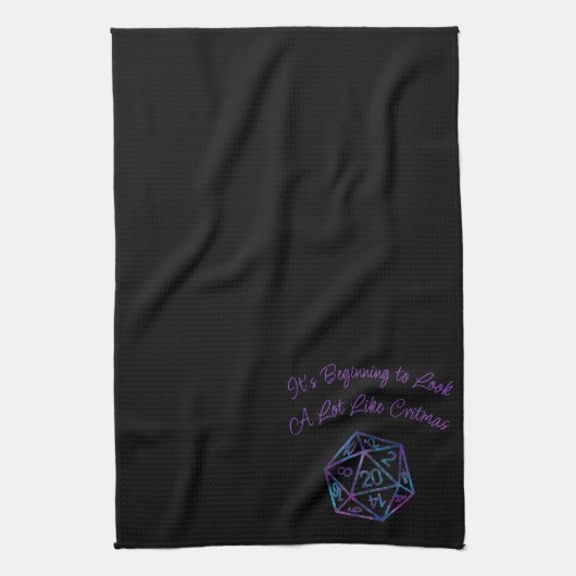 Blaue D20-Kriterien | RPG Fantasy Tabletop Gamer D Geschirrtuch (Vertikal)