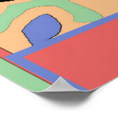 Blaue Dackel Abstrakt Fauvismus Poster (Ecke)