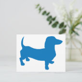 Blaue Dackel, Dackel Postkarte (Stehend Vorderseite)