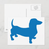 Blaue Dackel, Dackel Postkarte (Vorne/Hinten)