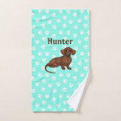 Blaue Dackel - Farbpalette Drucktuch Handtuch (Handtuch)