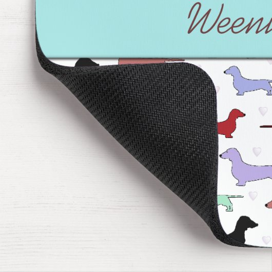 Blaue Dackel-Mausunterlage Mousepad (Ecke)