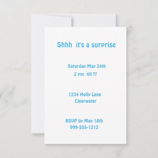 Blaue Dackel Party Einladung (Rückseite)