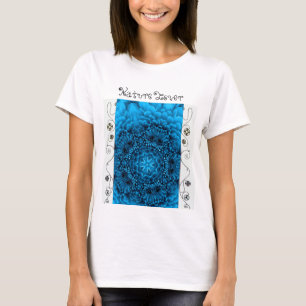BLAUE DAHLIA BLUME, Abstrakte Blumenlandschaft Lov T-Shirt
