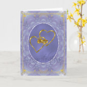 Blaue Dahlie - Glückwünsche Karte (Gelbe Blume)