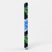 Blaue Dahlien auf schwarz Case-Mate iPhone Hülle (Hinten/Rechts)