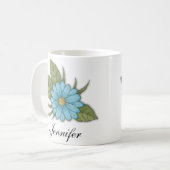 Blaue Daisy Kaffeetasse (Vorderseite Links)